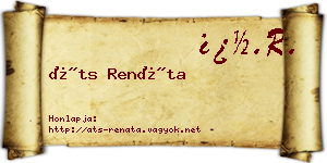 Áts Renáta névjegykártya